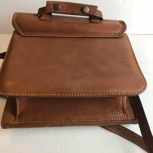 Moda D’Luciano Brown Leather Handbag Purse 10.5X9” - Picture 5 of 7